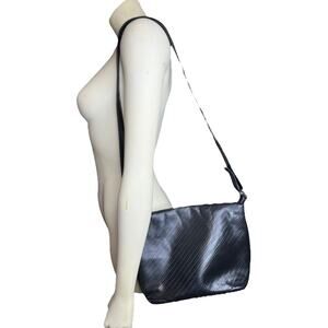 Lancel Black Embossed Leather Bag